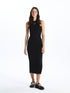 LC Waikiki Women's Halter Neck Straight Bodycon Dress